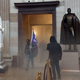 Violent extremists walk through a cloud of tear gas in the Capitol on Wednesday.